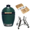 Big Green Egg Large Barbecue ø 47 Cm Keramiek Groen Met Onderstel En Acaciahouten Zijtafels -Big Green Egg bge hoofd 2 large nest acacia mates