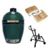 Big Green Egg Medium Barbecue ø 38 Cm Keramiek Groen Met IntEGGrated Nest, Handler En Acaciahouten Zijtafels -Big Green Egg bge hoofd 4 large integgrated nest handler acacia mates 1