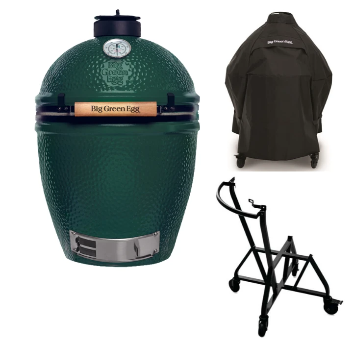 Big Green Egg Large + Integgrated Nest + Handler + Cover 3 Big Green Egg Large + Integgrated Nest + Handler + Cover